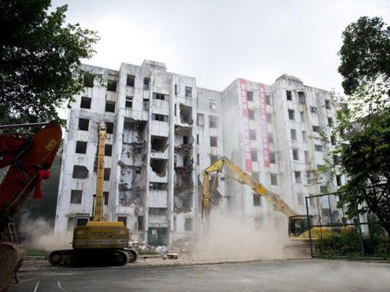 使用海沙的建筑物，墻體受損嚴(yán)重