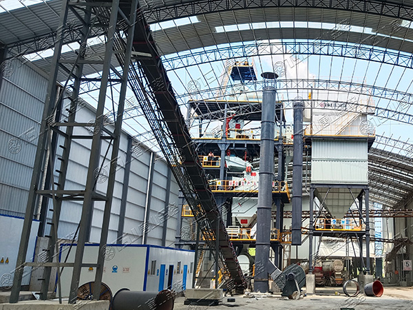 石粉料不用水洗砂，上套干法制砂樓